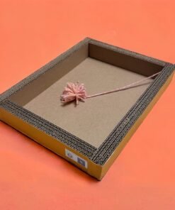 cama para gato de carton rosa