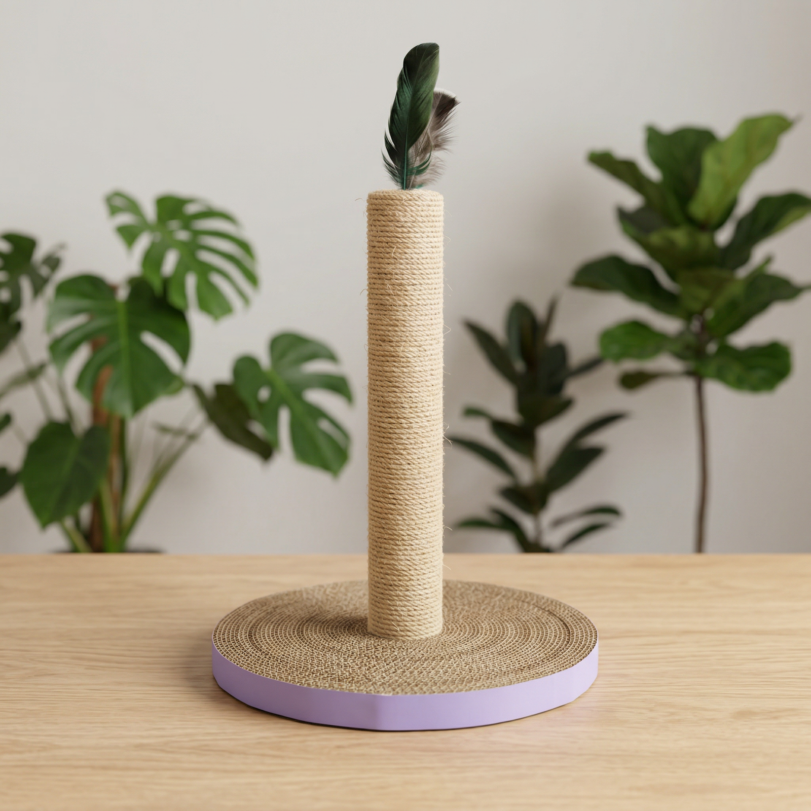 Tubo Rascador con Plumas Grande para Gato | Kittyscratch