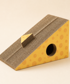 Rascador en Forma de Queso de Cartón para Gato | Kittyscratch